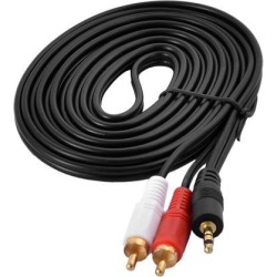 1.5M Long 3.5mm Plug Male to 2 RCA Male Stereos Home Audio Extension Cable