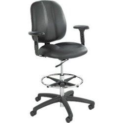 Safco 6689BL Adjustable T-Pad Arms for Apprentice Series Chairs, Black, Pair