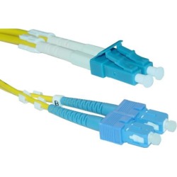 Cable Wholesale LC / SC Singlemode Duplex Fiber Optic Cable 9/125 - 5 Meter (16.5ft)