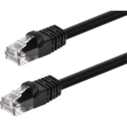 Monoprice Cat6 Ethernet Patch Cable - Network Internet Cord - RJ45, Stranded, 550Mhz, UTP, Pure Bare Copper Wire, 24AWG, 0.5ft, Black