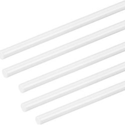 1/8×20 inch ABS Plastic Round Bar Rod for Architectural Model Making DIY White 5 pcs