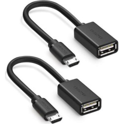 Ugreen Micro Usb To Usb, Micro Usb 2.0 Otg Cable 2 Pack On The Go Adapter Micro