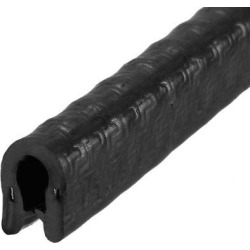 Edge Trim U Seal Black PVC Plastic U Channel Edge Protector Fits 1/32" - 3/32" Edge 3 Feet Length