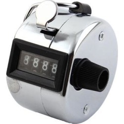 Portable Plastic Reset Knob Metal Finger Ring 4 Digits Hand Tally Counter