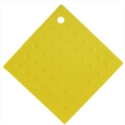 Household Square Shaped Anti-slip Heat Insulated Pot Mat Pad Holder Yellow