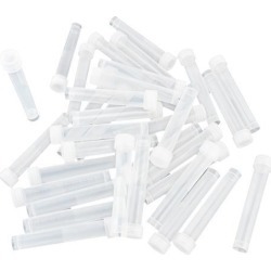 Unique Bargains 10ml Plastic Vial Tubes Sample Holder Organizer Clear White x 100