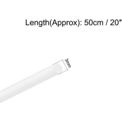 1/8×20 inch ABS Plastic Round Bar Rod for Architectural Model Making DIY White 3pcs