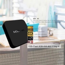 MXQ 4K Android 7.1 2.4G WIFI DLNA Smart TV Box RK3229 Quad Core 1G+8G Set-top Box Media Player UK plug