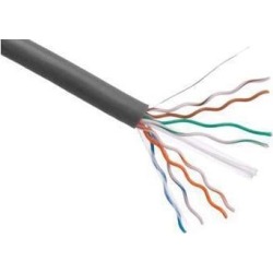 Axiom C6BCS-G1000-AX Cat6 23Awg 4-Pair Solid Conductor 550Mhz Bulk Cable Spool 1000Ft (Gray)