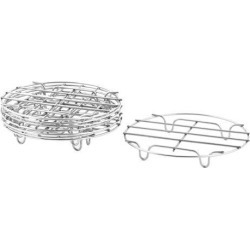 Stainless Steel Cooker Steam Rack Cooking Ware Steaming Stand Silver Tone 8 PCS