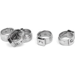 7mm-8.7mm 304 Stainless Steel Adjustable Cable Pipe Tight Hose Clamps 5pcs