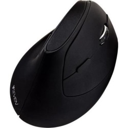 V7 Vertical Ergonomic 6-Button Wireless Optical Mouse - Optical - Wireless - Radio Frequency - Black - USB - 1600 dpi - Scroll Wheel - 6 Button(s).