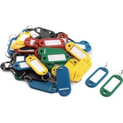Unique Bargains Barber Salesmen Multicolor Name Tag Keys Badge Clip Holder Key Chain 50 Pcs