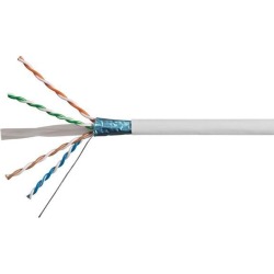 Monoprice Cat5e Ethernet Bulk Cable - Network Internet Cord - Solid, 350Mhz, STP, CMR, Riser Rated, Pure Bare Copper Wire, 24AWG, No Logo, 1000ft.