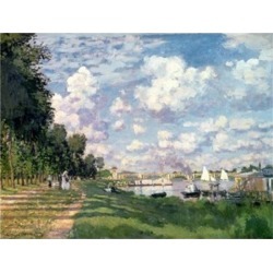 The Marina at Argenteuil, 1872 Poster Print by Claude Monet (32 x 24)