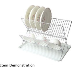 Mega Chef Wire Dish Rack With Plastic Tray