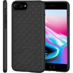 Amzer Snap On Case with Kickstand - Black for iPhone 8 Plus