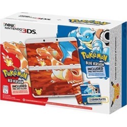 Nintendo Pokemon 20th Anniversary Edition New 3DS with Red/Blue Video Game