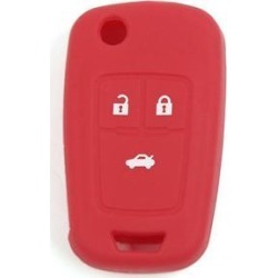 Unique Bargains Red Soft Silicone Car Key Holder Remote Fob Case Cover for Chevrolet 3 Buttons