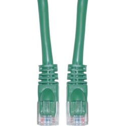 Cat5e Ethernet Patch Cable, Snagless/Molded Boot, 3 foot - Green