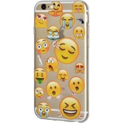 iPhone 6 Case, Emoji Clear Desgin Printed Pattern Soft Skin Fit Clear Case for iPhone 6s - Different Emotions Sleepy