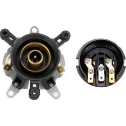 Kettle Thermostat, 125℃ Temperature Control with Terminals Tip Top Base Socket, 10A N.C