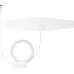 Antop Indoor Home Digital Clear HDTV TV Antenna & Inline Smart Pass Amplifier 30/45 Miles High Gain UHF VHF