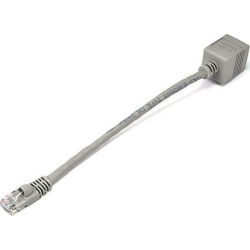 Monoprice Cat5e Ethernet Patch Cable - Network Internet Cord - RJ45, Stranded, 350Mhz, UTP, Pure Bare Copper Wire, Crossover, 24AWG, 8 inch, Gray