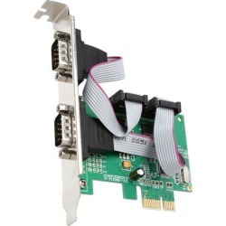 SYBA SI-PEX15058 2 Port DB9 Serial PCI-E 1.0 x1 Controller Card
