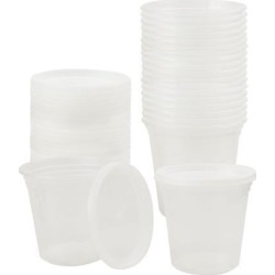 20 Sets 24oz Plastic Food Storage Meal Prep Soup Containers Box with Lids Leak Resistant Stack-able Reusable Microwave Freezer