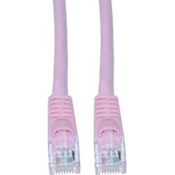 Offex Cat6 Ethernet Patch Cable, Snagless/Molded Boot, 25 foot - Pink