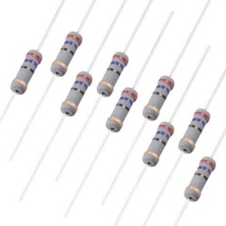 1W 27 Ohm Carbon Film Resistor 5% Tolerance 4 Color Bands Fixed Resistor 100 Pcs