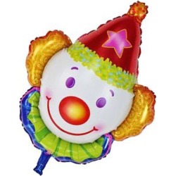 Funny Juggles Super Clow Foil Balloon Kids Birthday Party Supplies Red