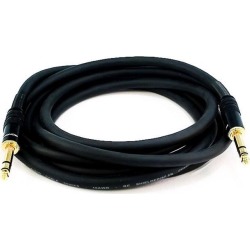 Monoprice 10ft Premier Series 1/4in TRS Male to Male Cable, 16AWG (Gold Plated)