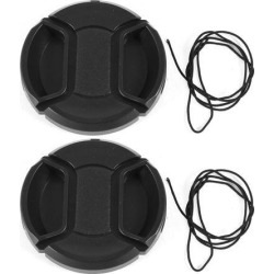Unique Bargains 2 x 49mm Snap in Style Lens Cap w String Holder Keeper Strap for Digital Camera