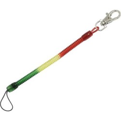 Unique Bargains Unique Bargains Plastic Stretchy Coil Cable Design Key Chain Strap Yellow Red Green