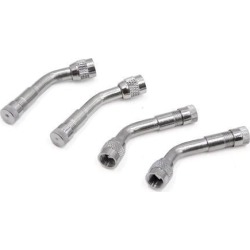 4 Pcs Silver Tone 135 Degree Bent Car Vehicle Wheel Rim Tire Valve Stem