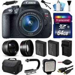 Canon EOS Rebel T5i 700D Digital Camera w/ 18-55mm Lens (64GB Essential Bundle)