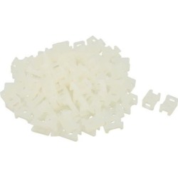Unique Bargains 100 Pcs Rectangle Cable Tie Mount Base Holder Fixing Saddle for 5mm Width Wire