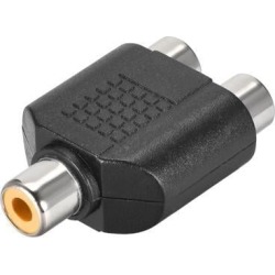 RCA Female to 2 RCA Female Connector Stereo Audio Video Cable Adapter Splitter