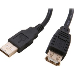 Rosewill RCAB-11004 USB2.0 A Male to A Female Extension Cable, Gold Plated, Black