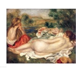 Posterazzi BALXIR226571LARGE Two Bathers 1896 Poster Print by Pierre-Auguste Renoir - 36 x 24 in. - Large