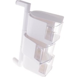 Rotatable Hanging Spice Rack Set Wall-mounted Revolving Spice Rack 3-White