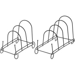 Dish Plate Rack Drying Organizer Drainer Storage Holder Metal Kitchen 2 in 1