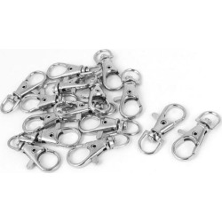 Metal Trigger Snap Hooks Keychains Lobster Swivel Clasps 15pcs