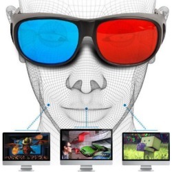 6pcs Universal Type 3D Glasses/Red Blue Cyan 3D glasses Anaglyph...
