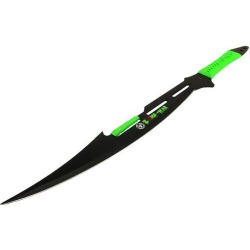 27' Full Tang Black Stainless Steel Green Zomb-War Sword