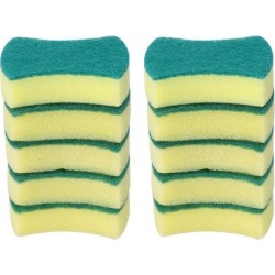 Scouring Pad Tool Non-Scratch Scouring Sponge 10pcs High Density Cleaning for Household Cleaners