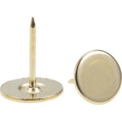 Upholstery Nails Tacks 16mmx20mm Flat Head Furniture Nails Gold Tone 100 Pcs