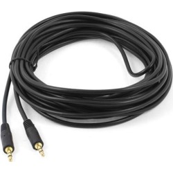 Unique Bargains 30' Long Black Flexible 3.5mm Jack Audio Lead Extension Cable Male to Male
